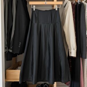 VTG Lady Lynne Corsetted Slip Black Light Waist Trainer Nylon Small XS/S Midi